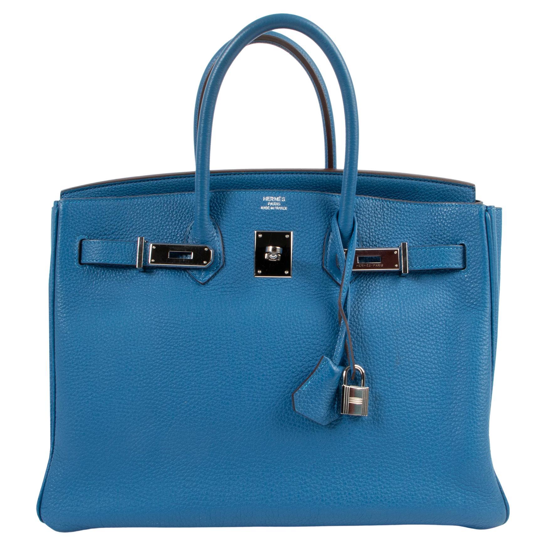 Hermès Birkin 35 Mykonos Blue Togo Leather PHW