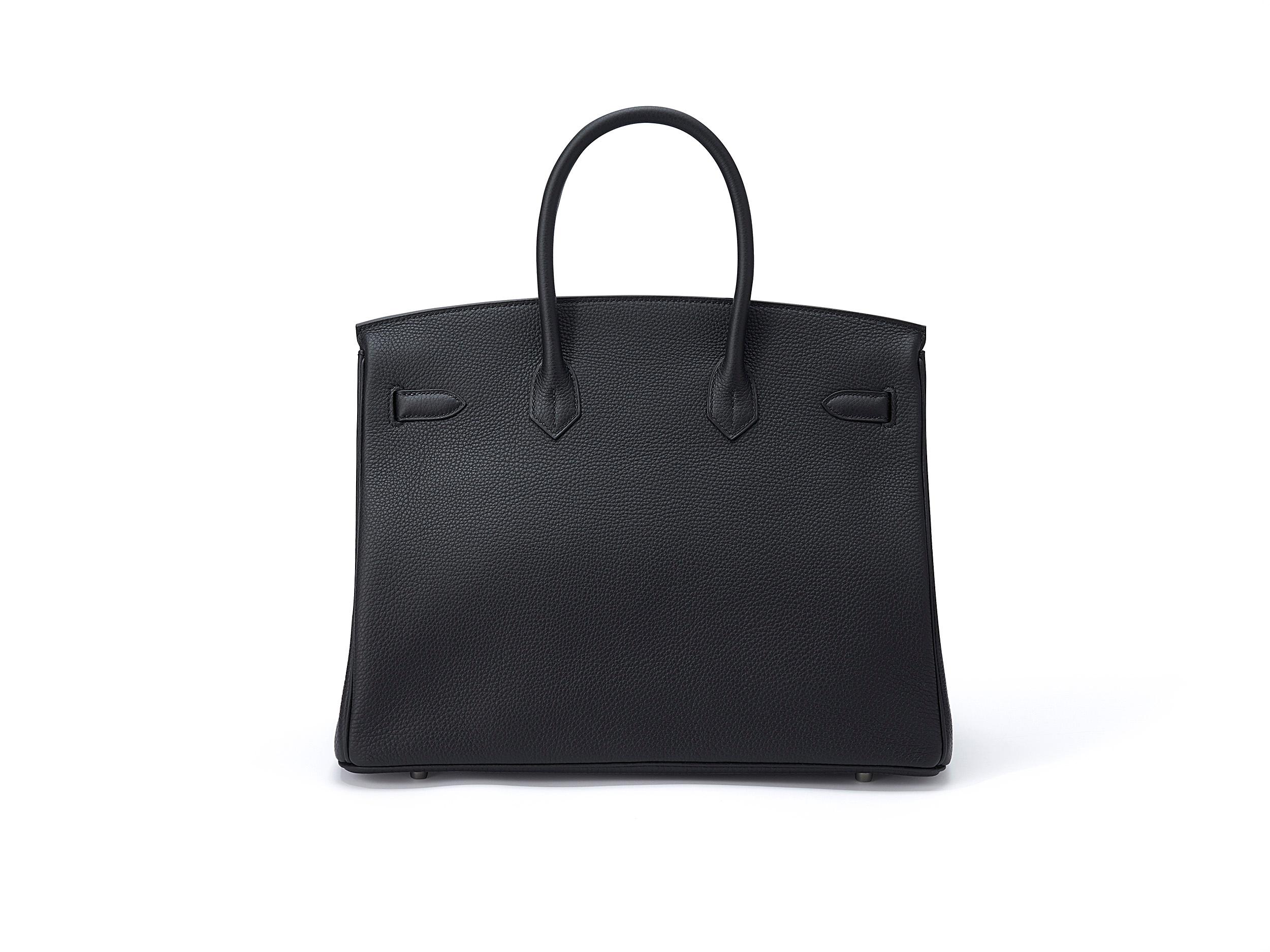 Hermès Birkin 35 Noir/Schwarz Togo Palladium Hardware im Zustand „Neu“ im Angebot in Berlin, DE