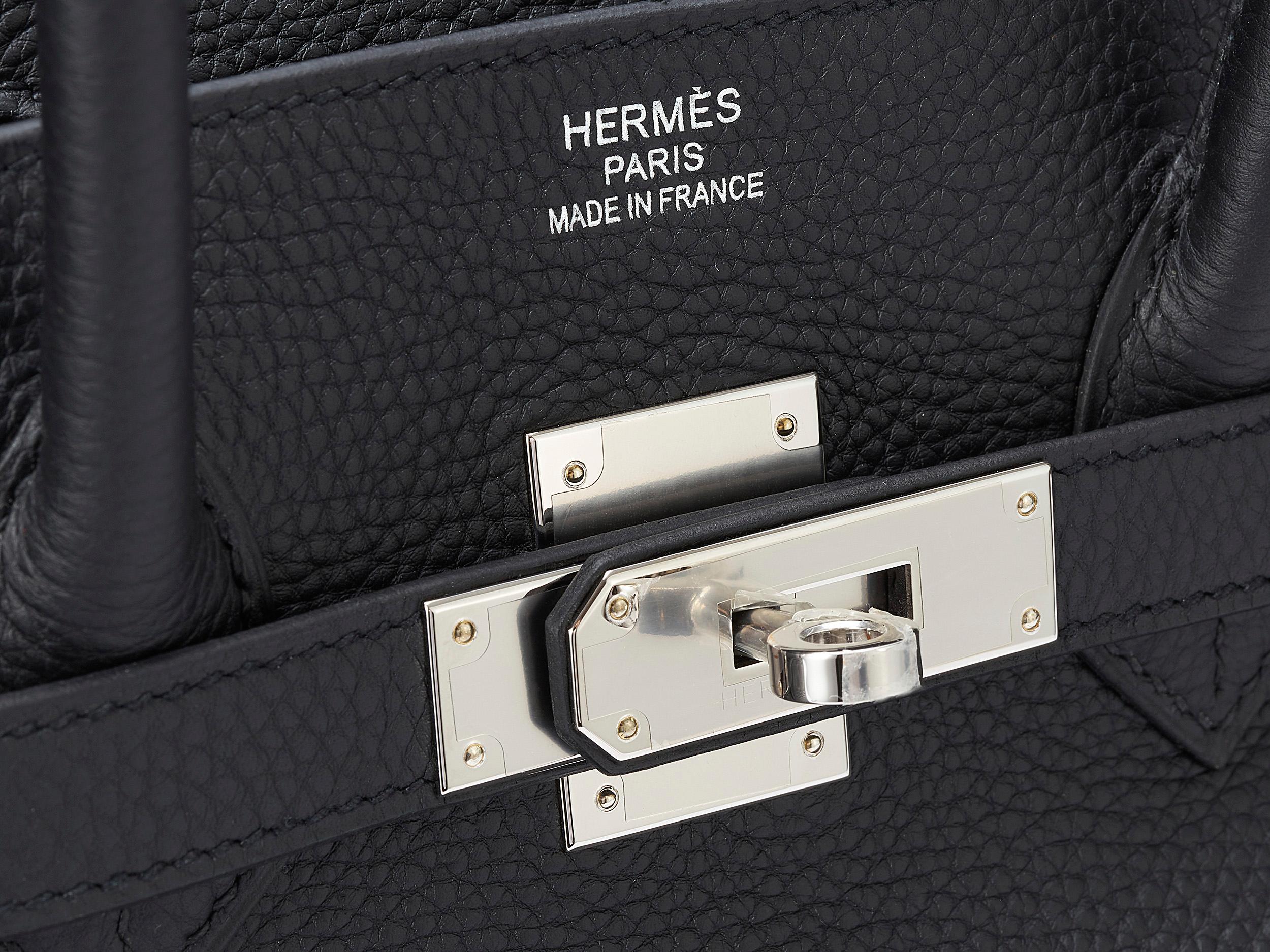 Hermès Birkin 35 Noir/Schwarz Togo Palladium Hardware für Damen oder Herren im Angebot