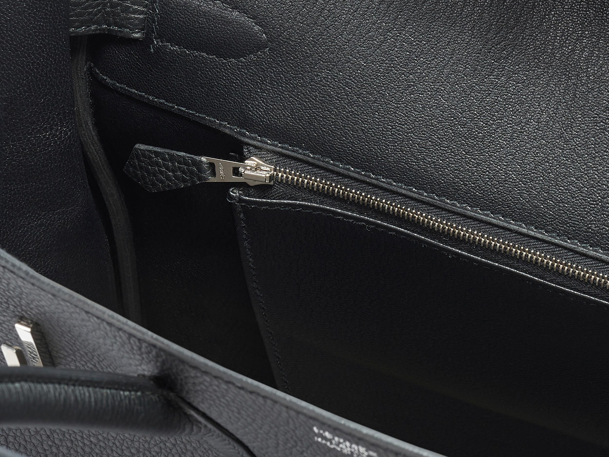 Hermès Birkin 35 Noir/Schwarz Togo Palladium Hardware im Angebot 3