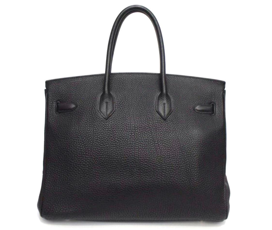 This unique Hermés bag is made from exquisite Togo leather and it is accentuated with luxurious silver hardware. The beautiful black color makes it easy for you to coordinate this bag for any outfit. With an extremely high value and rarity, it's