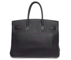 Hermès Birkin 35 Noir Togo Leather Bag