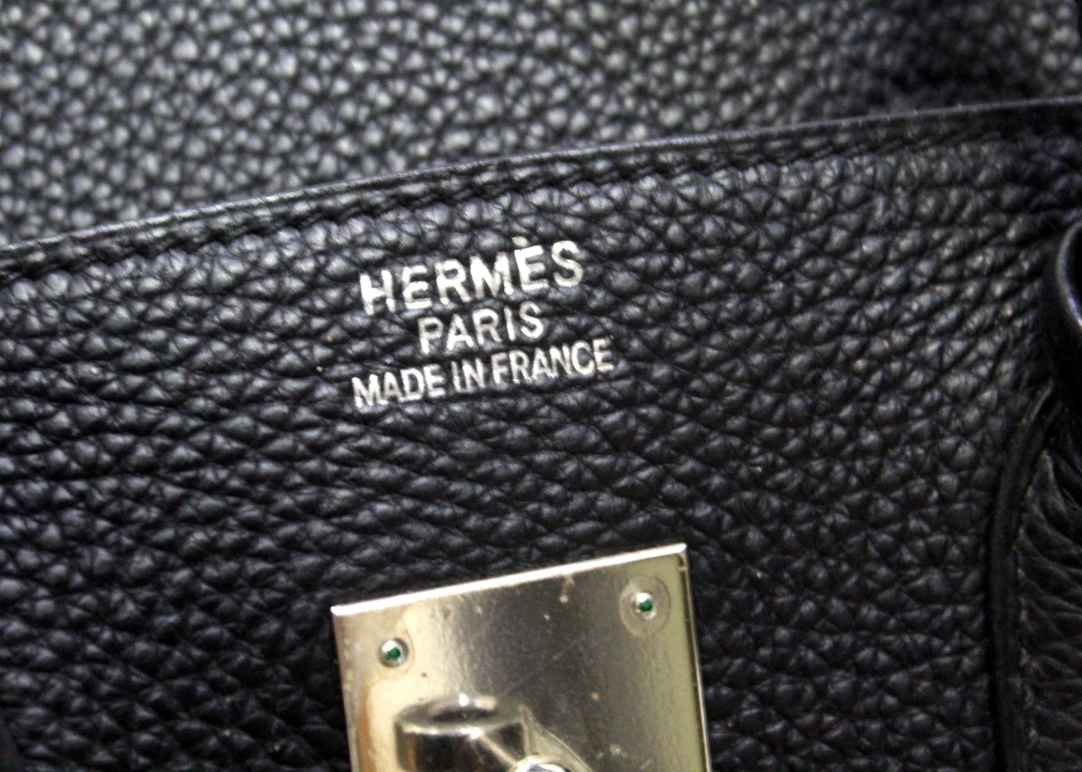 Hermès Birkin 35 Noir Togo Leather Bag at 1stDibs