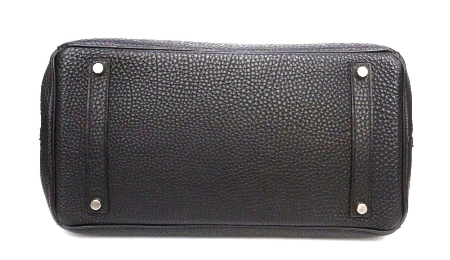 Black Hermès Birkin 35 Noir Togo Leather Bag