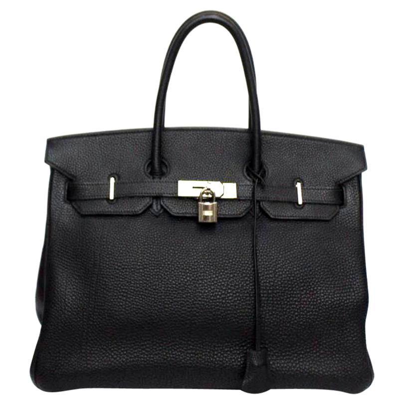 Hermès Birkin 35 Noir Togo Leather Bag