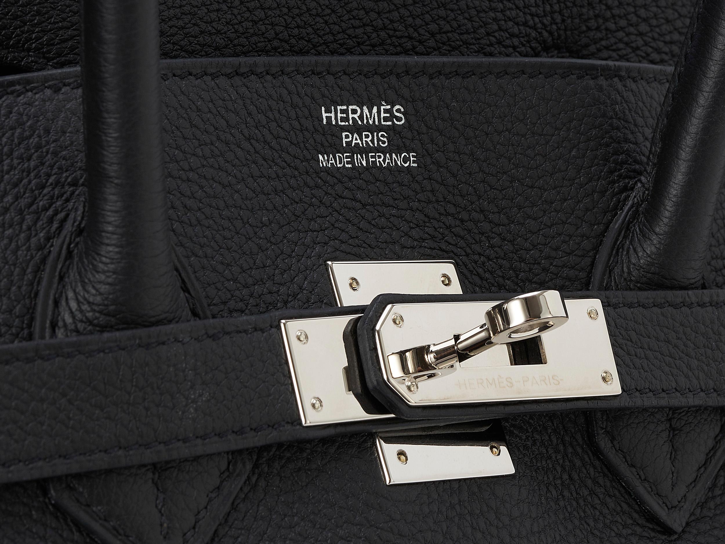 Women's or Men's Hermès Birkin 35 Noir/Black Togo Palladium Hardware For Sale