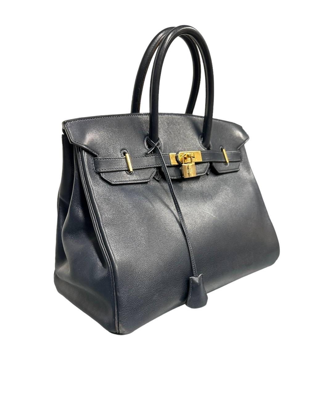 Hermès Birkin 35 Obscur Courchevel en vente 8