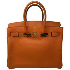 Hermès Pre-owned Birkin 35 Bag - Orange