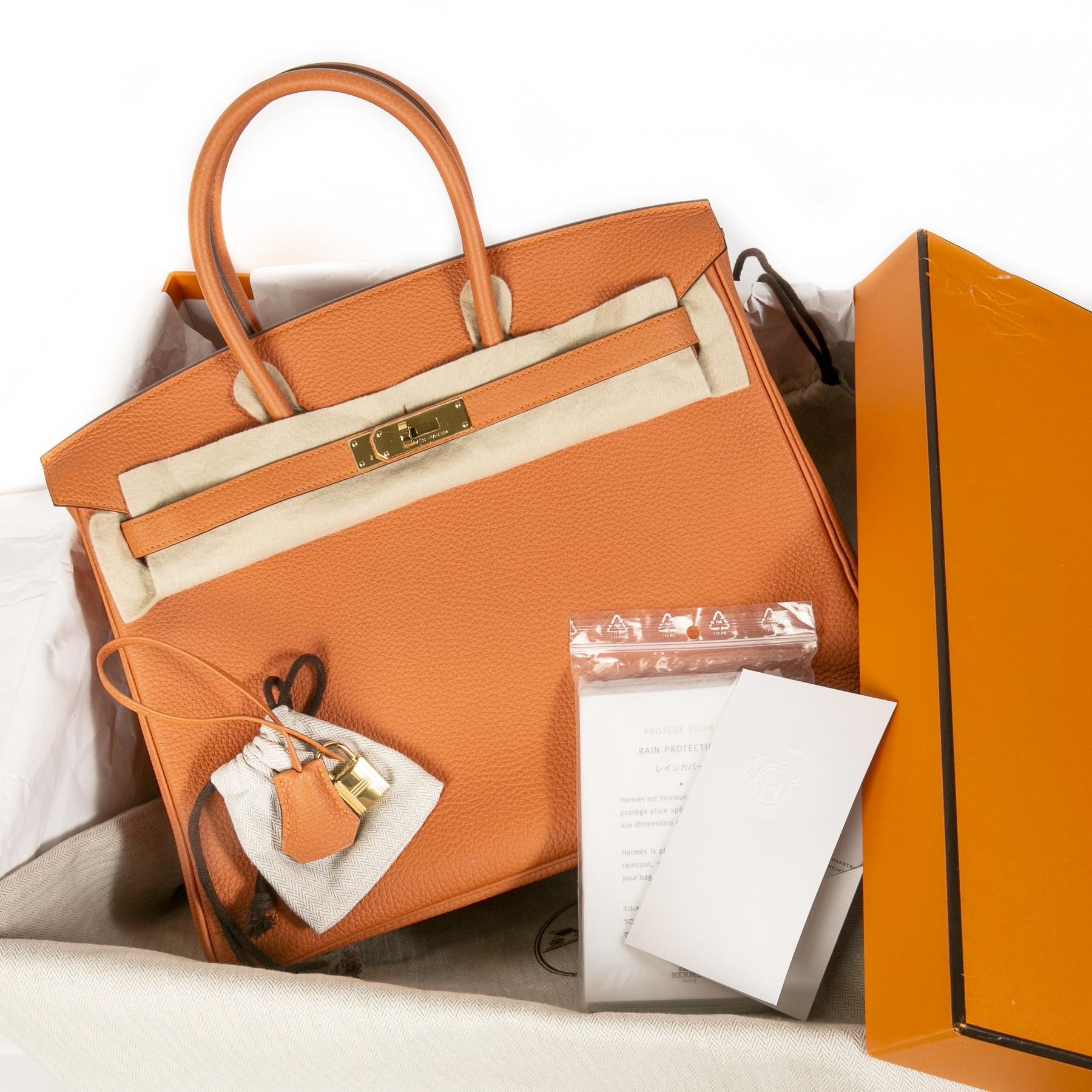 There is no Birkin more iconic than this Hermès Birkin 35 Orange Togo GHW.

From the leather - Togo is crafted out of baby calf and features a distinctive yet soft pebbled structure-,  over the color - Orange d'Hermès is known all over the world! -,