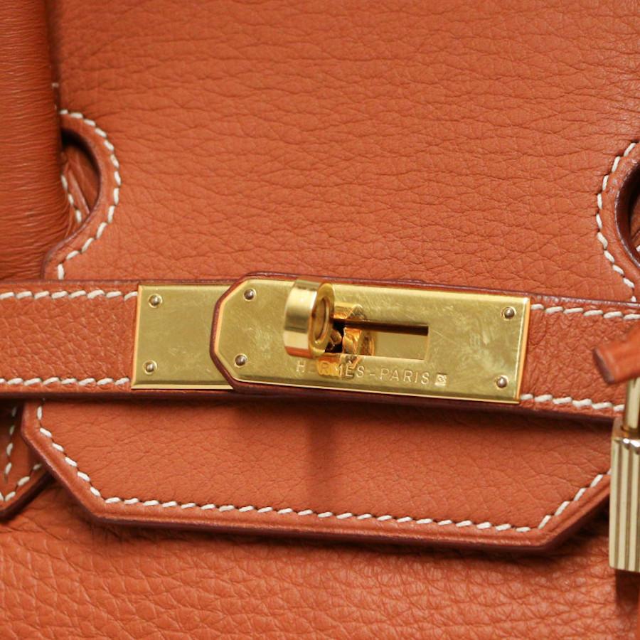 Hermès Birkin 35 pumpkin For Sale 6