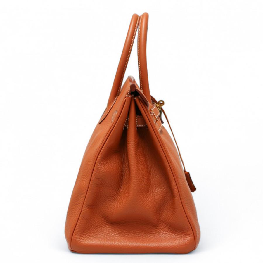 Brown Hermès Birkin 35 pumpkin For Sale