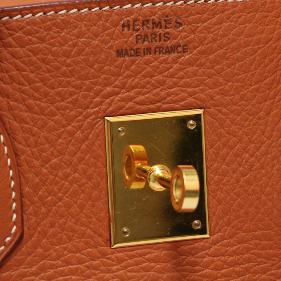 Hermès Birkin 35 pumpkin For Sale 4