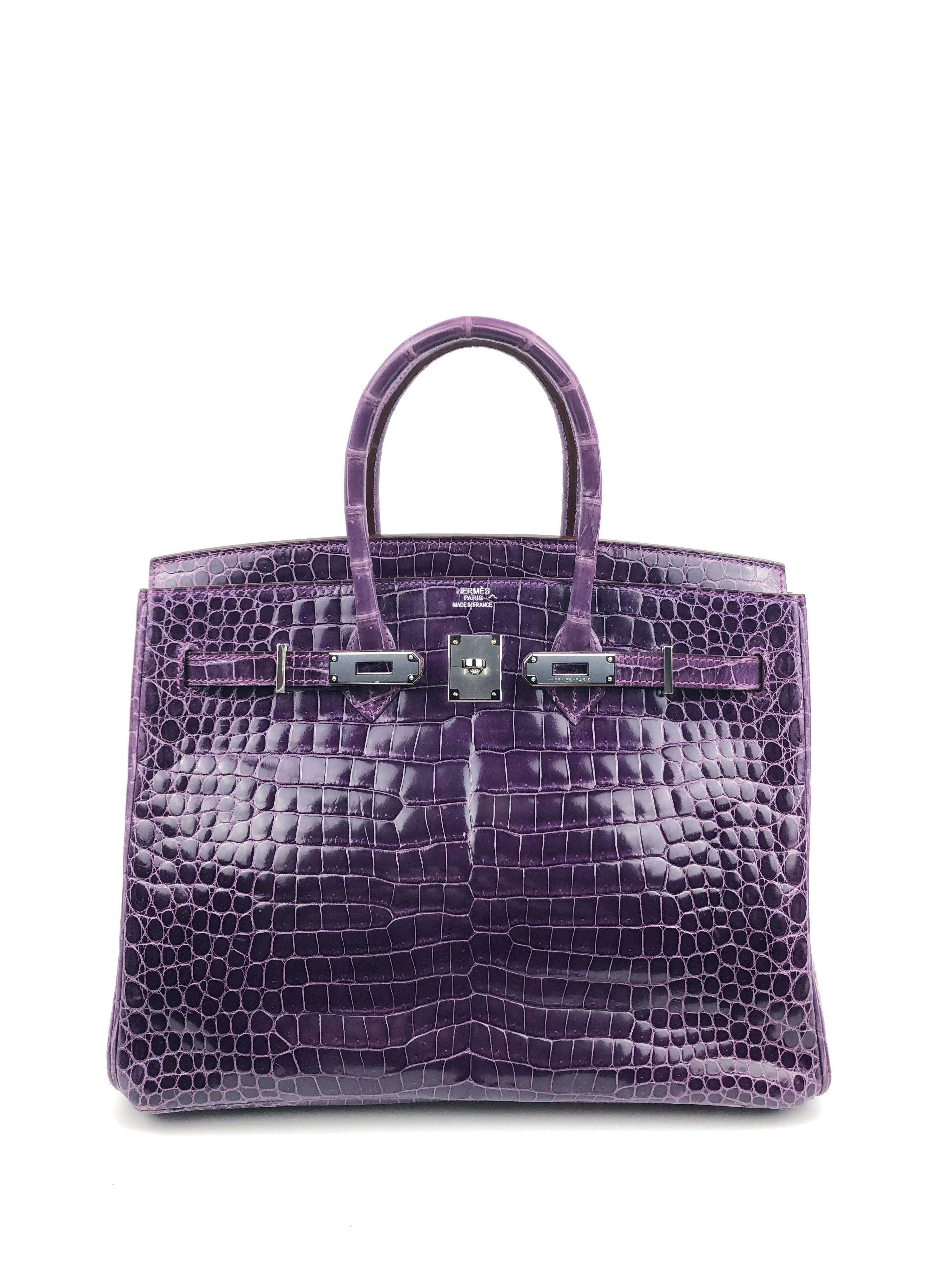 hermes croco purple