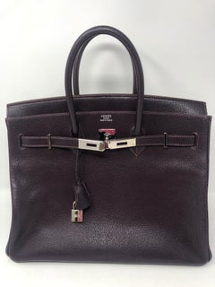 Hermes Birkin 35 Raisin Chevre De Coromandel