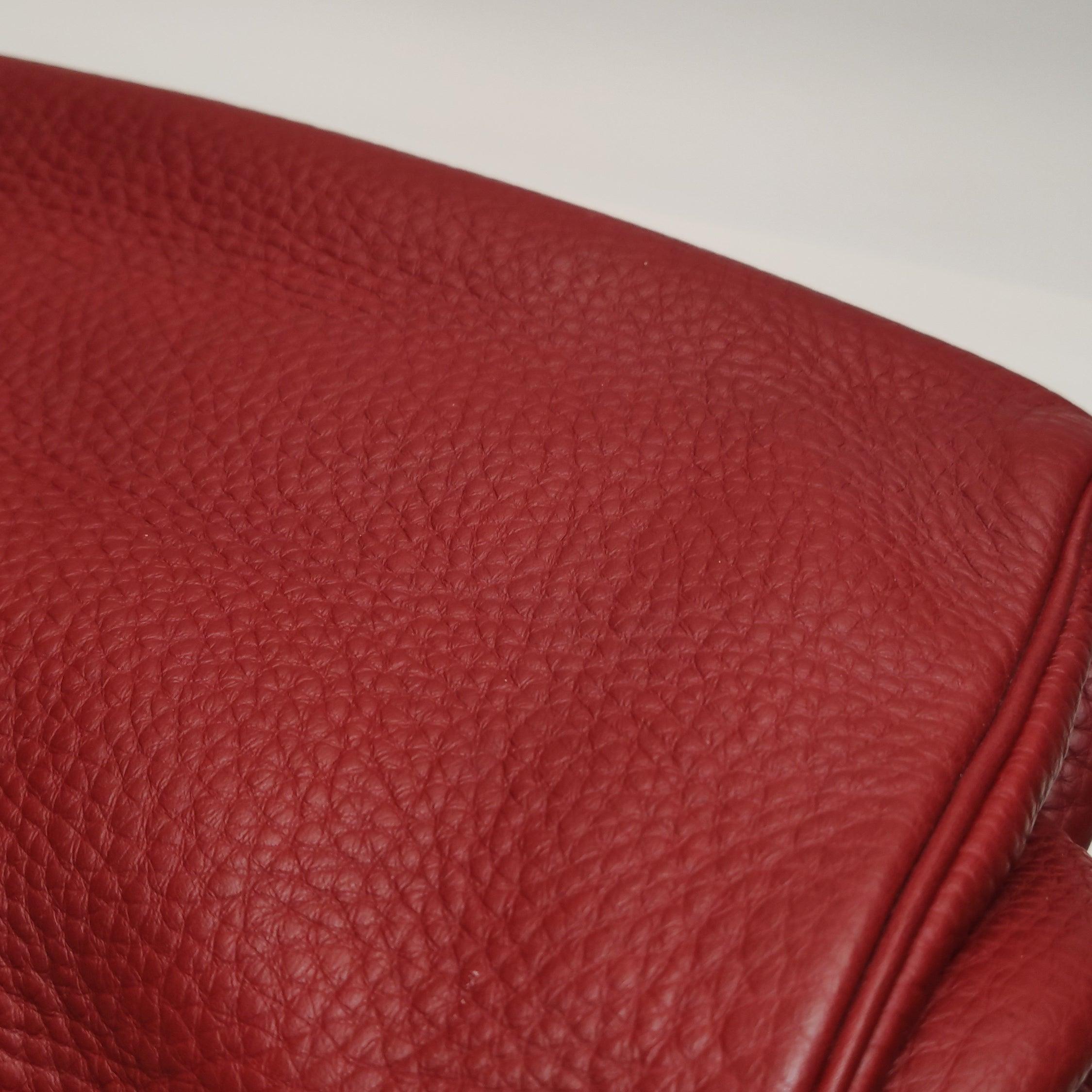 Hermes Birkin 35 Red 54 Rouge Garance Clemence Leather Gold Hardware 2006 For Sale 6