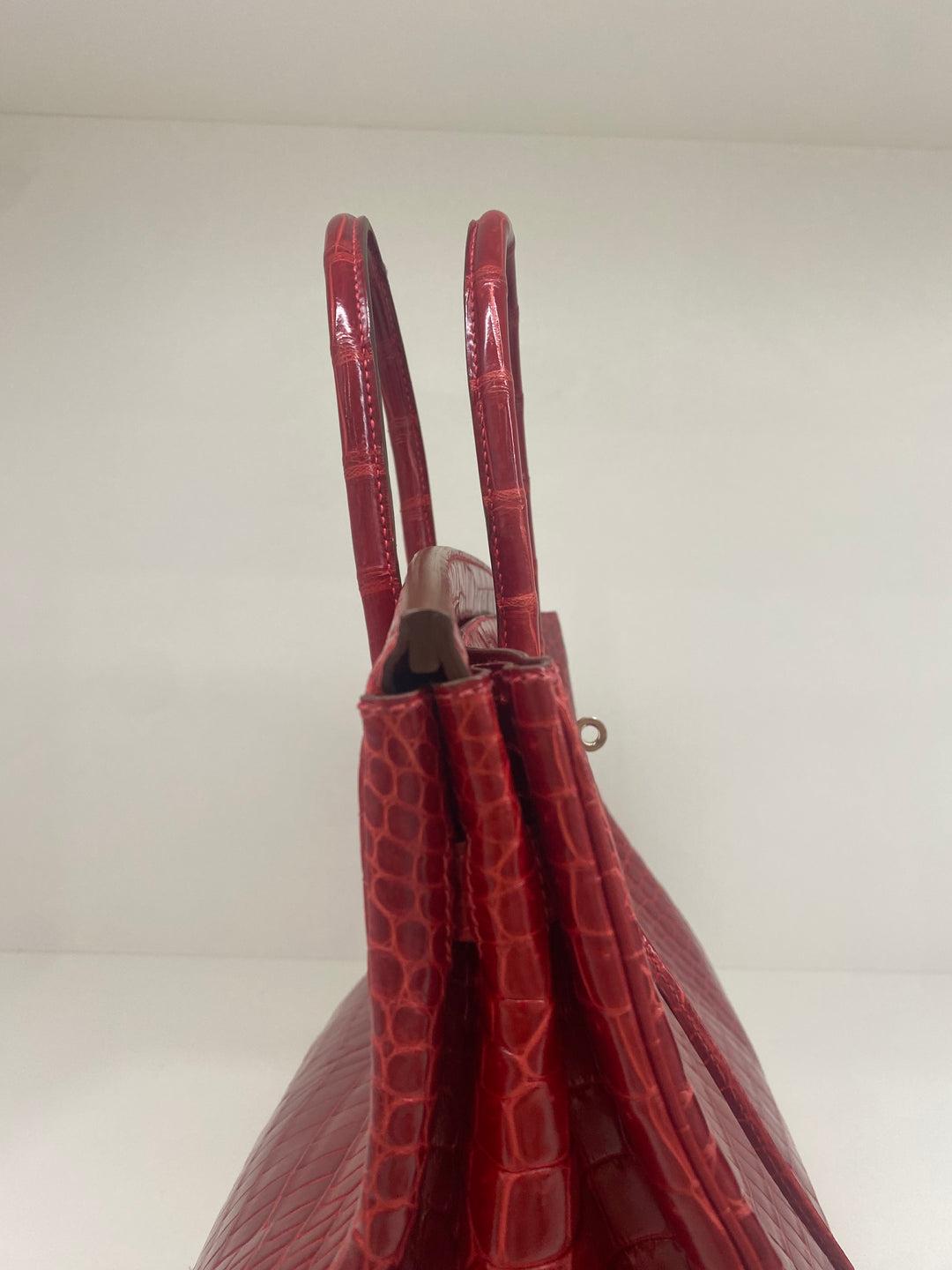 Hermes Birkin 35 Red Alligator PHW 5