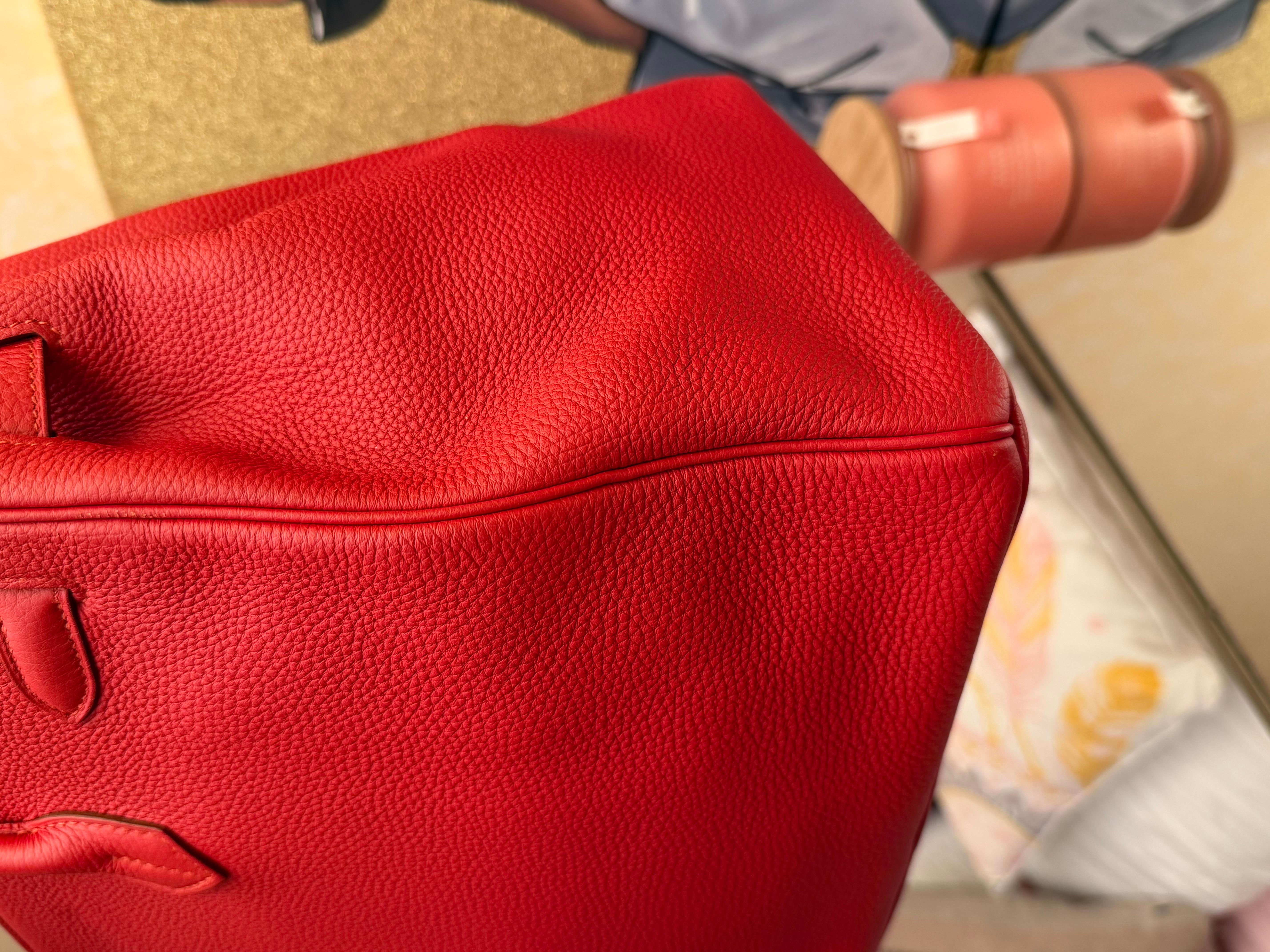 Hermes Birkin 35 Rosso Togo borsa GHW in vendita 5