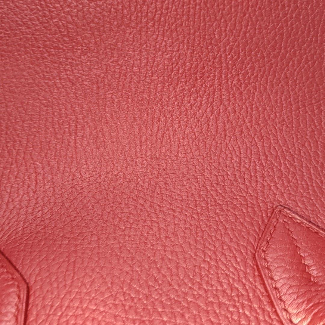 Hermes Birkin 35 Red Togo calfskin leather gold hardware 1995 en venta 5