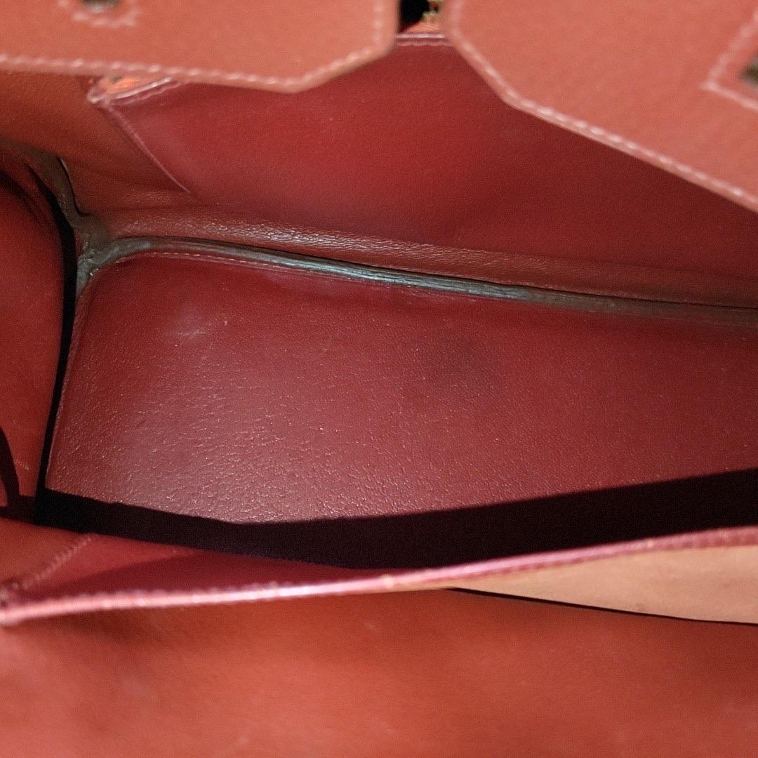 Hermes Birkin 35 Red Togo calfskin leather gold hardware 1995 en venta 10
