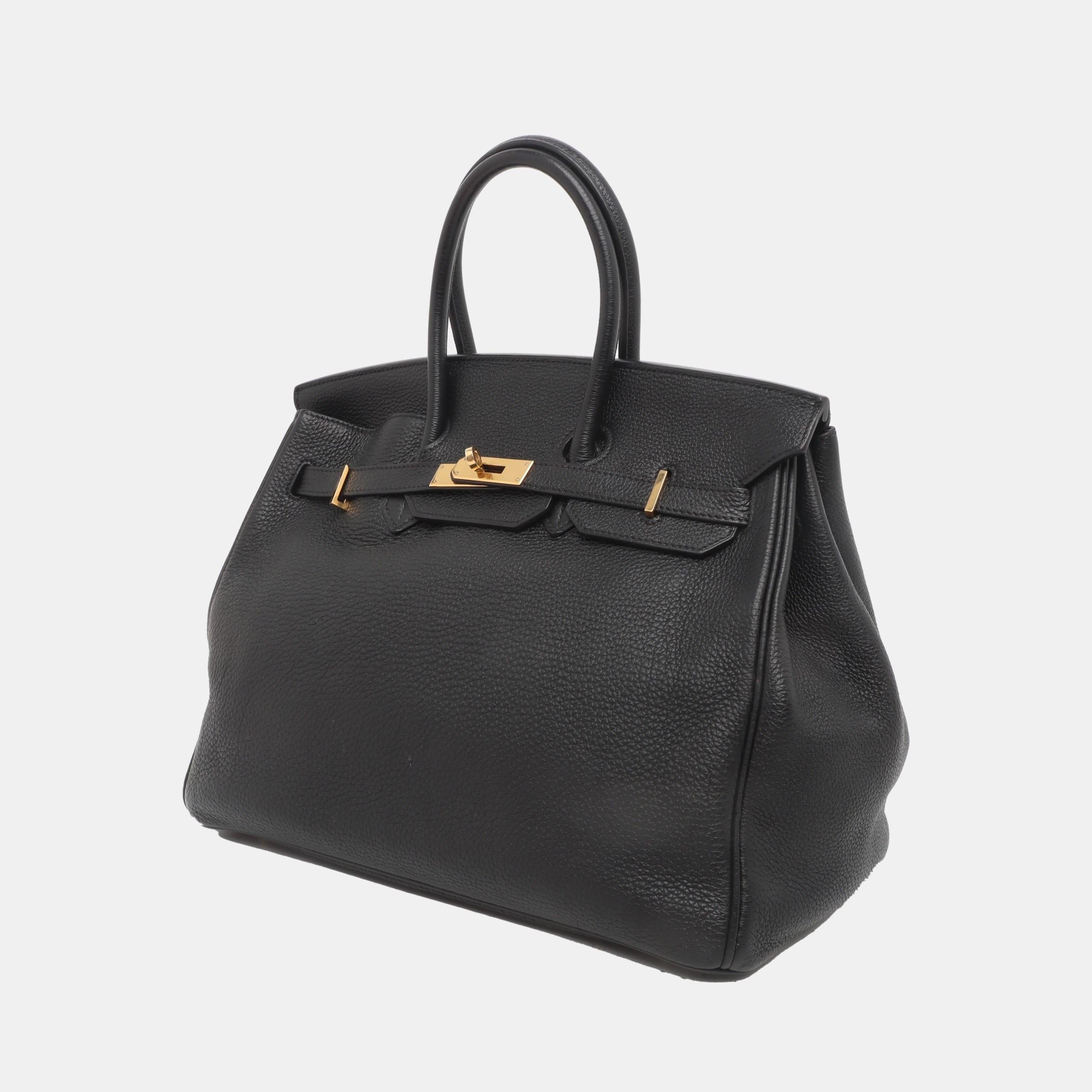 Hermes Birkin 35 Redyed Black Togo Calfskin Leather Gold-tone Hardware 2010 1