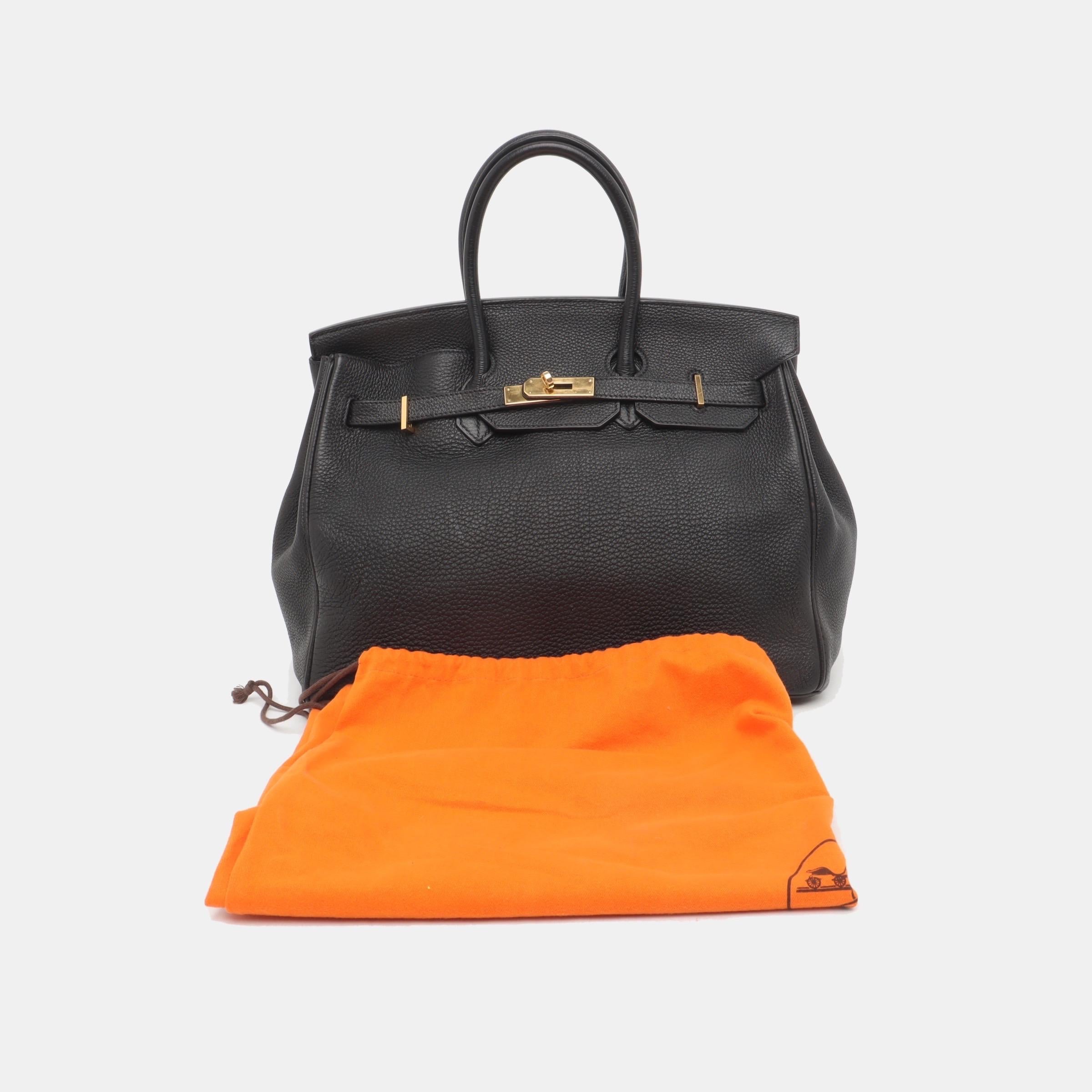 Hermes Birkin 35 Redyed Black Togo Calfskin Leather Gold-tone Hardware 2010 3