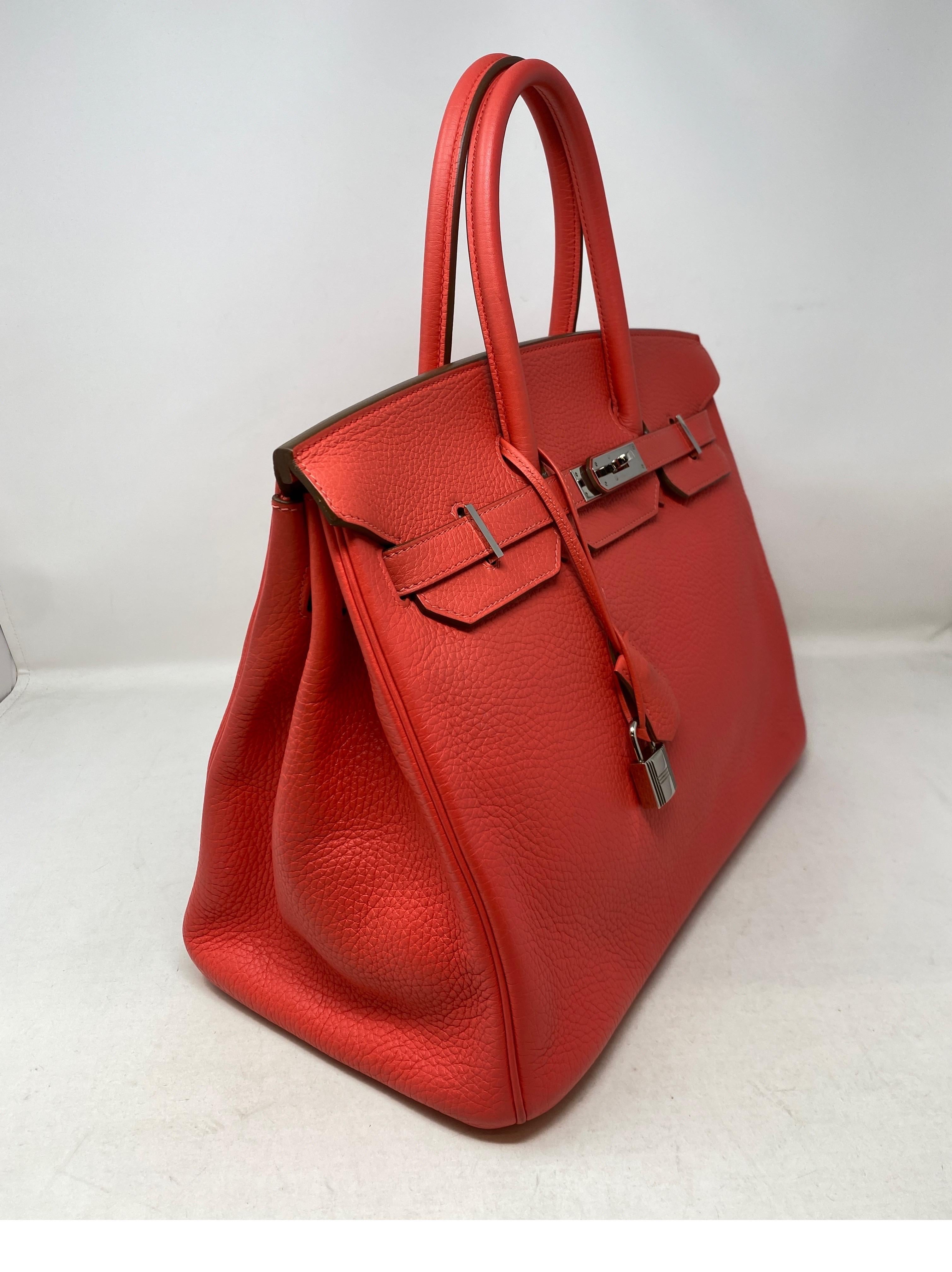 Hermes Birkin 35 Rose Jaipur Bag In Excellent Condition In Athens, GA