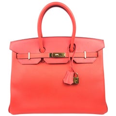 Hermes Birkin 35 Rose Jaipur Pink Epsom Gold Hardware