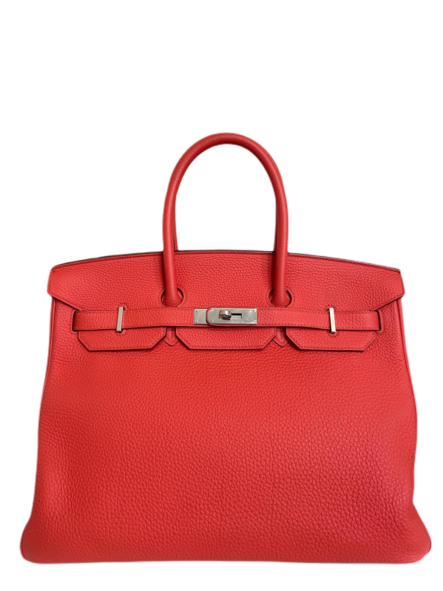 RARE HERMES BIRKIN ROSE JAIPUR PINK RED PALLADIUM HARDWARE. Excellent condition, Light hairlines on hardware perfect corners and Buttery structure. 

Shop with Confidence from Lux Addicts. Authenticity Guaranteed!