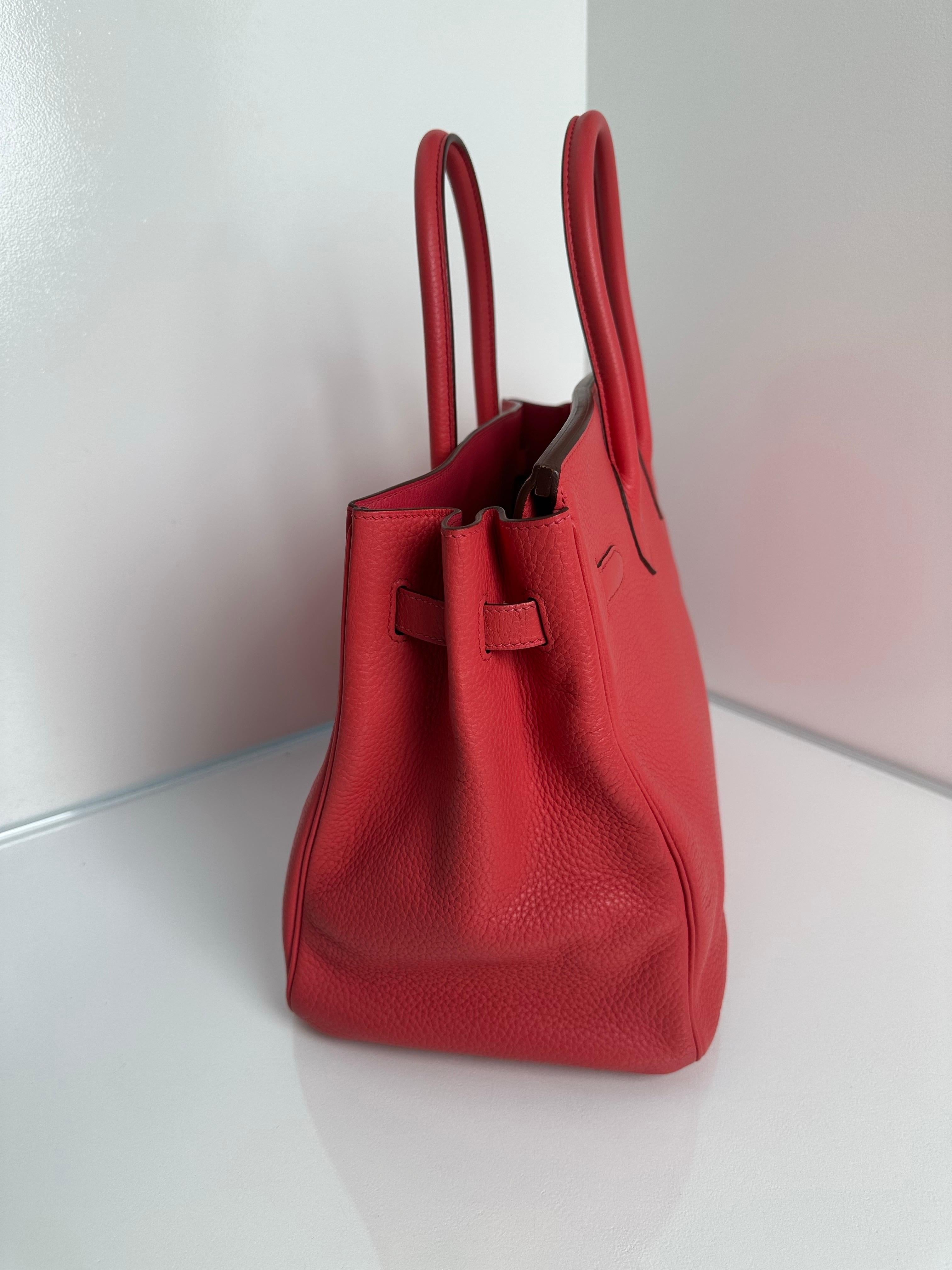 Hermes Birkin 35 Rose Jaipur Togo Palladium Hardware für Damen oder Herren im Angebot