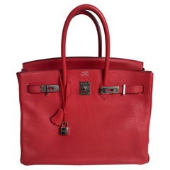 Hermes Birkin 35 Rose Jaipur Togo Palladium Hardware