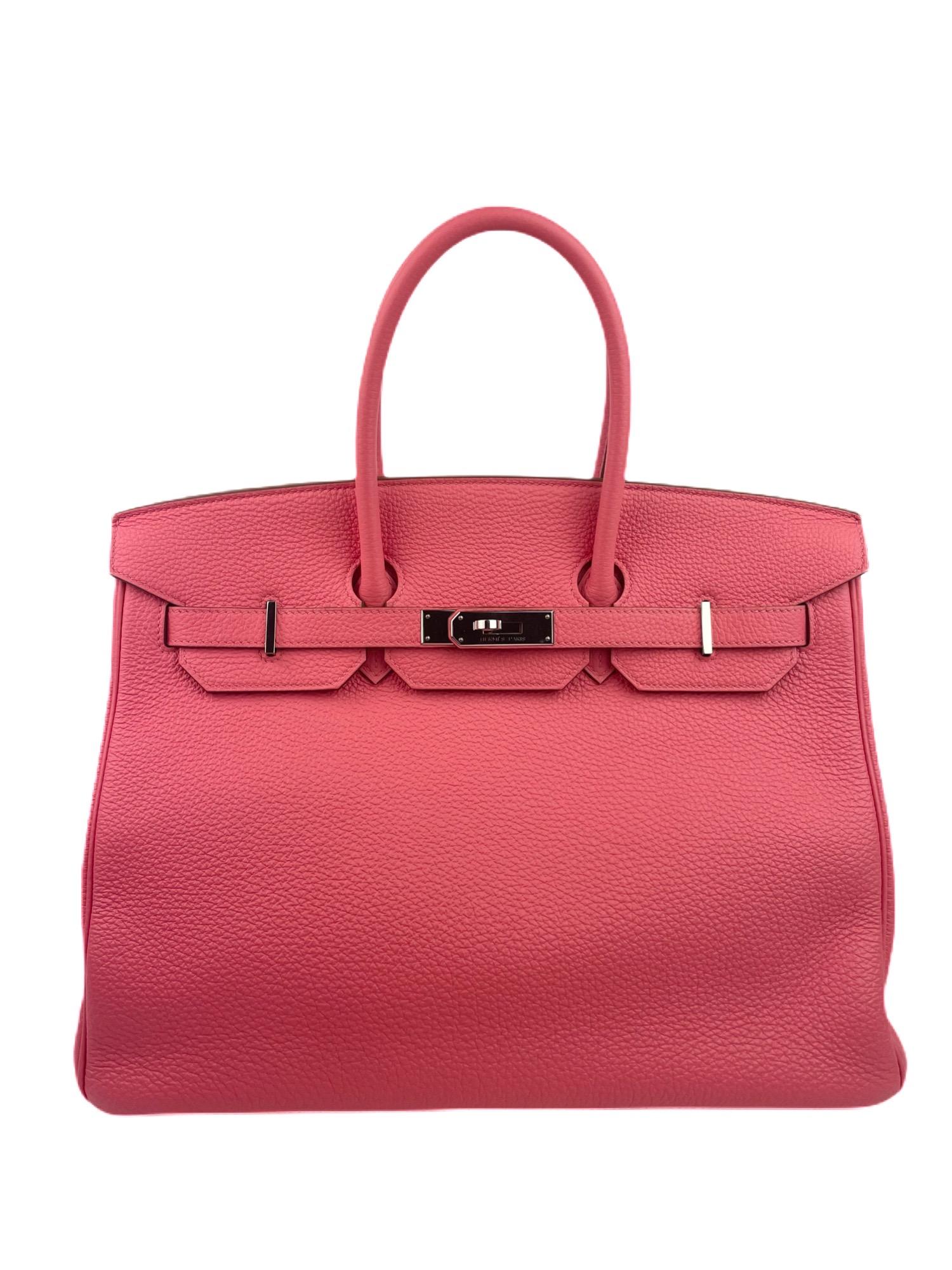 RARE Hermès Birkin 35 ROSE LIPSTICK Togo Leather Palladium Hardware. Pristine condition, light hairlines on hardware perfect corners and excellent structure. 

Shop with Confidence from Lux Addicts. Authenticity Guaranteed! 