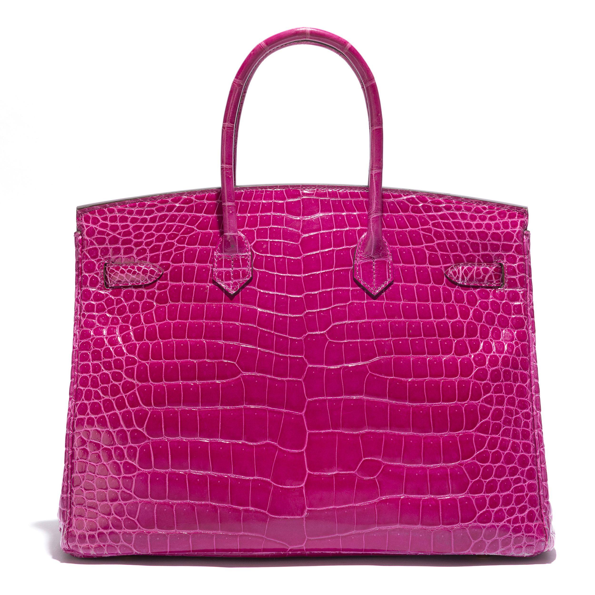 Violet Hermès Birkin 35 Rose Sheherazade GHW en vente