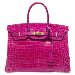 Hermès Birkin 35 Rosa Sheherazade GHW