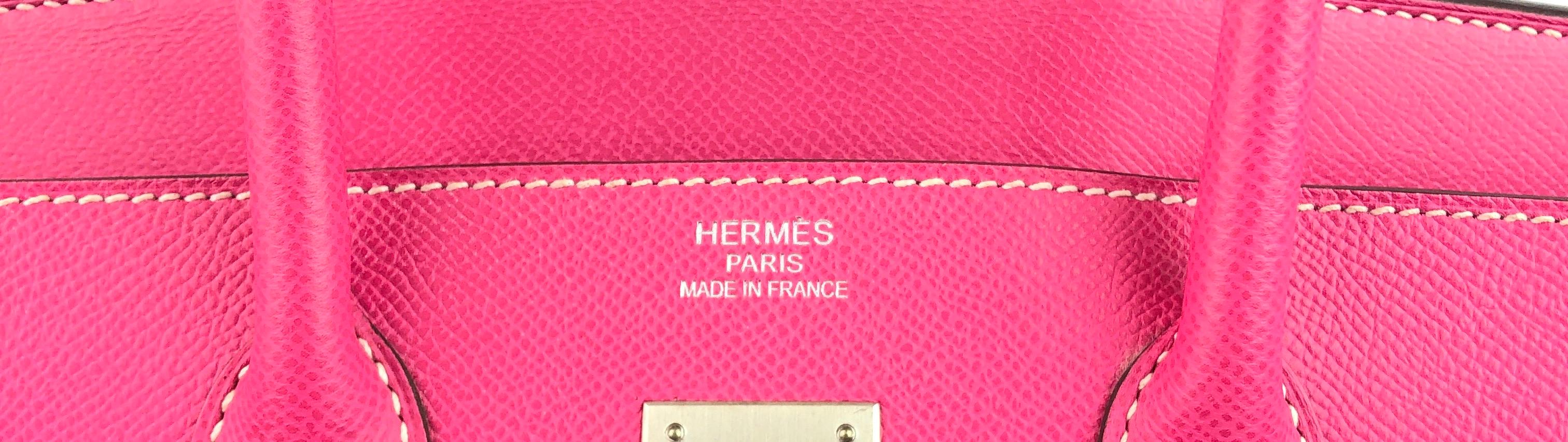 Hermes Birkin 35 Rose Tyrien Pink Epsom Brushed Palladium Hardware  1