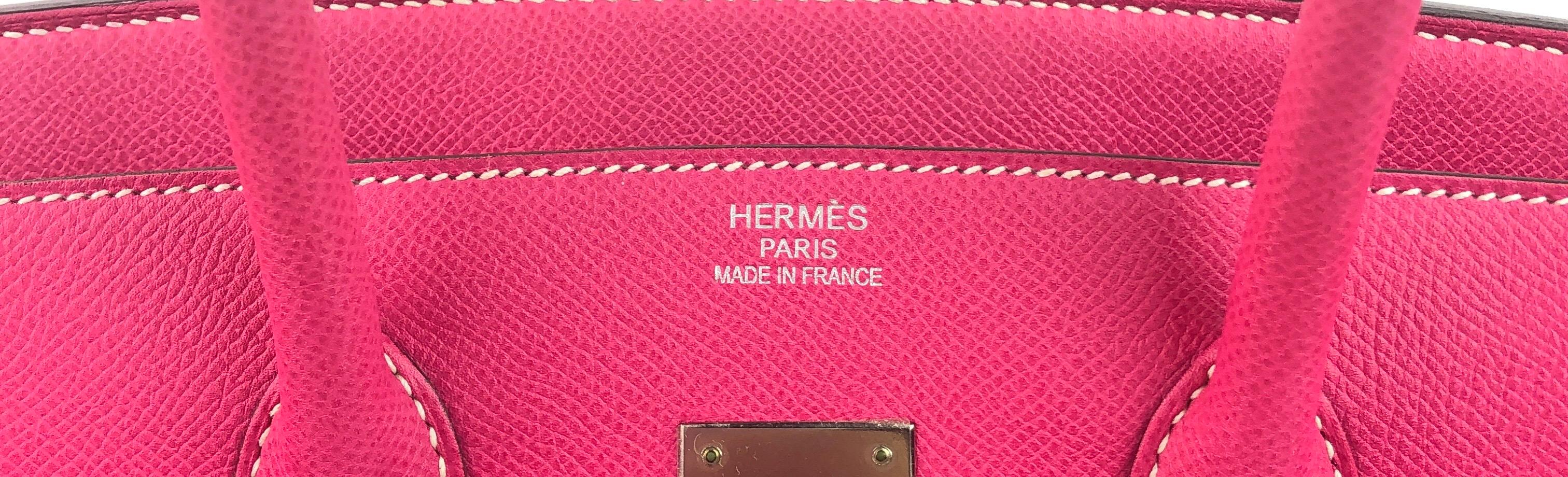 Hermes Birkin 35 Rose Tyrien Pink Epsom Palladium Hardware  2