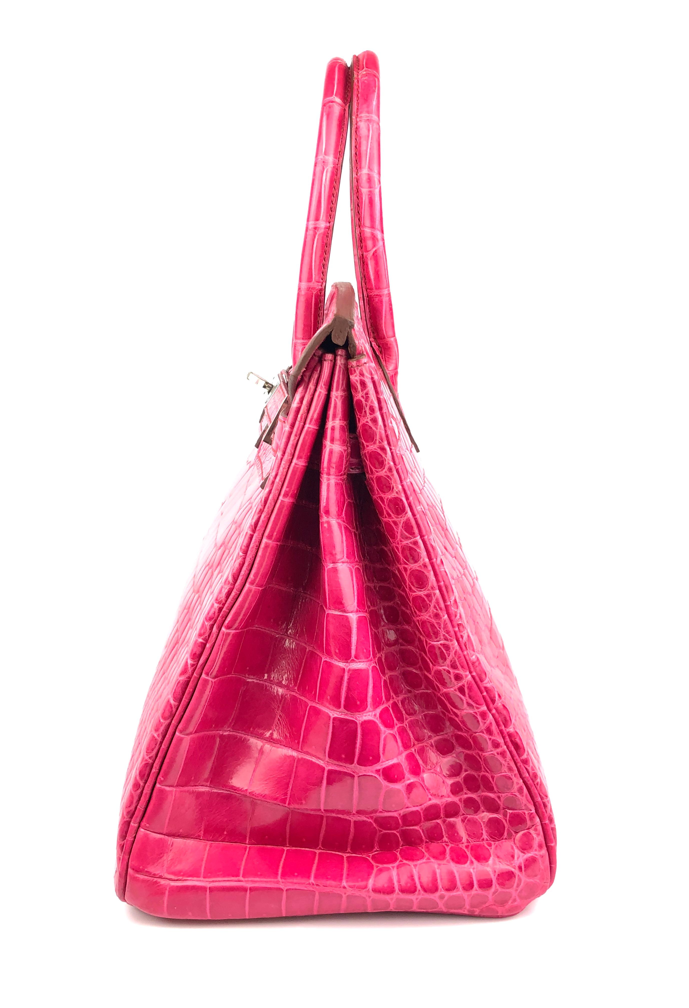 hermes pink crocodile bag