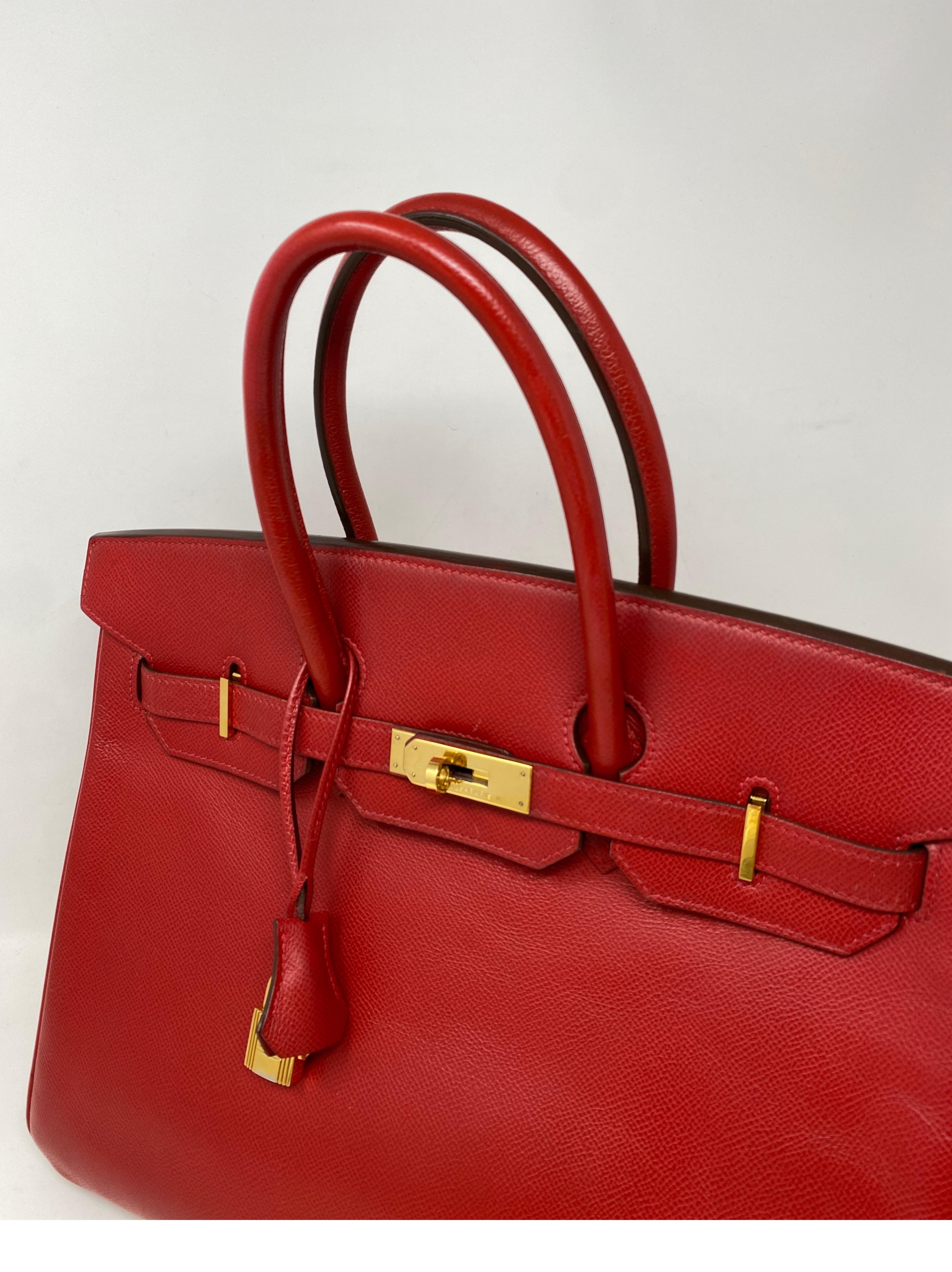 Hermes Birkin 35 Rouge Casaque Bag  9