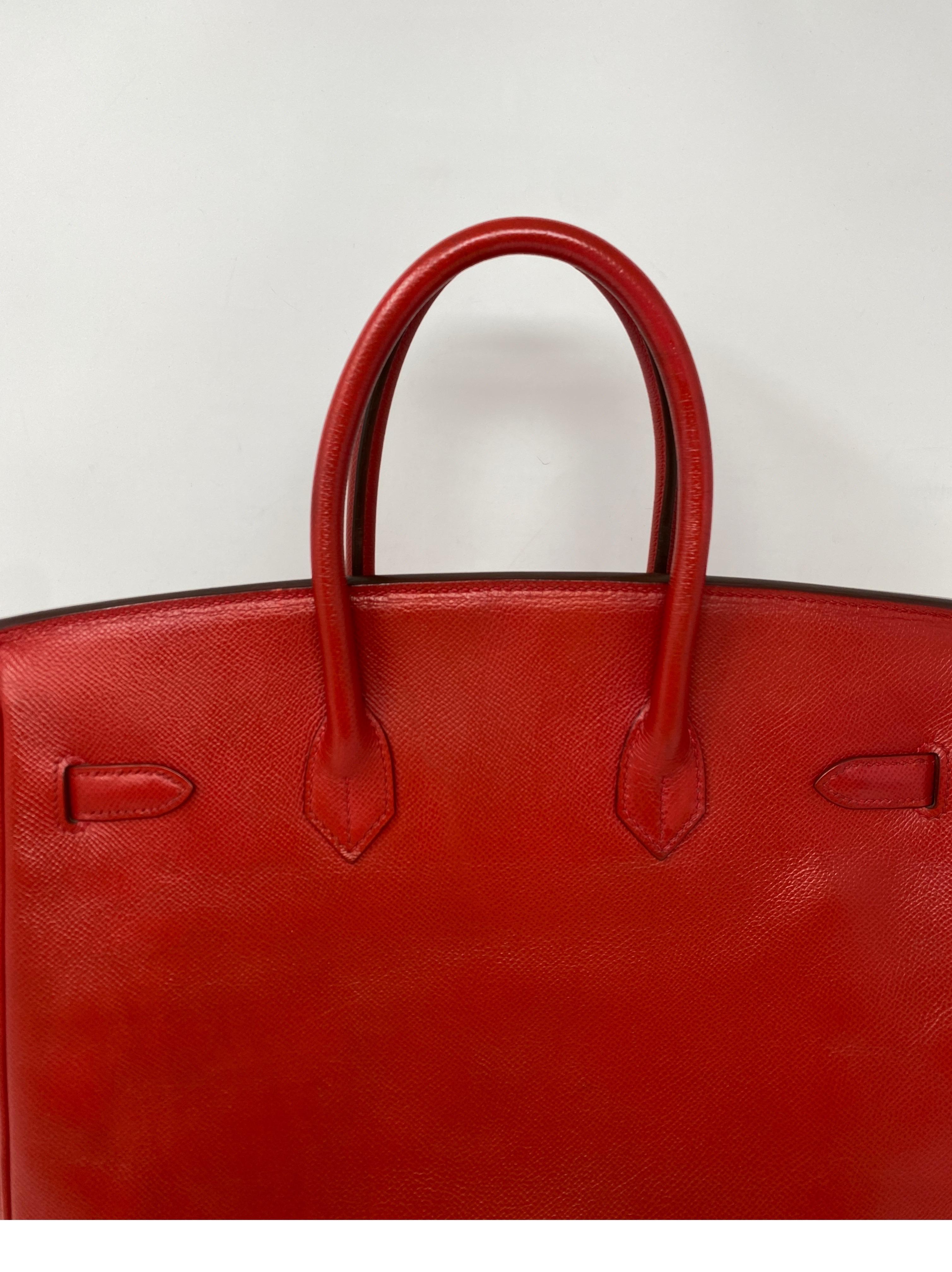Hermes Birkin 35 Rouge Casaque Bag  10