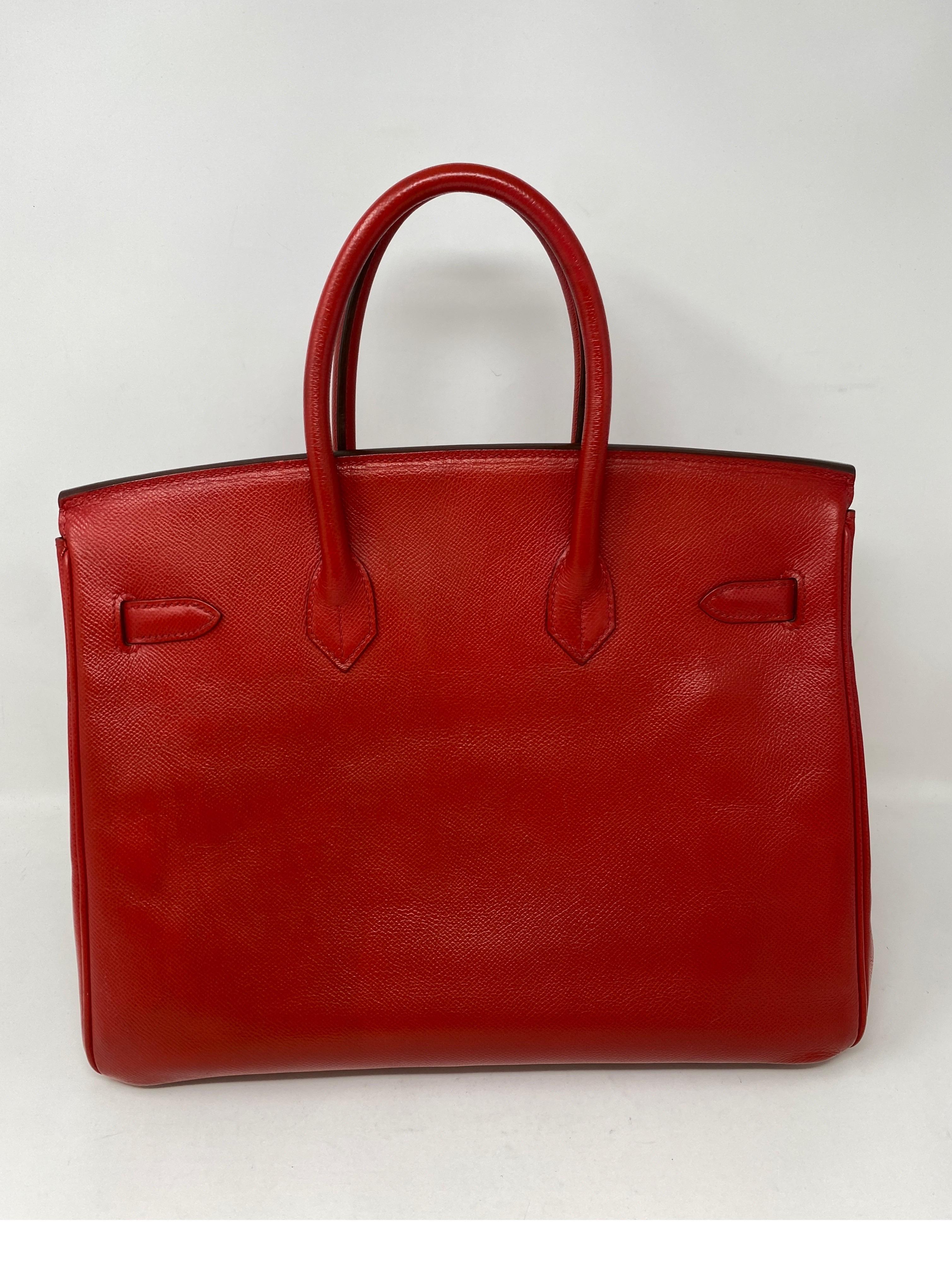 Hermes Birkin 35 Rouge Casaque Bag  11