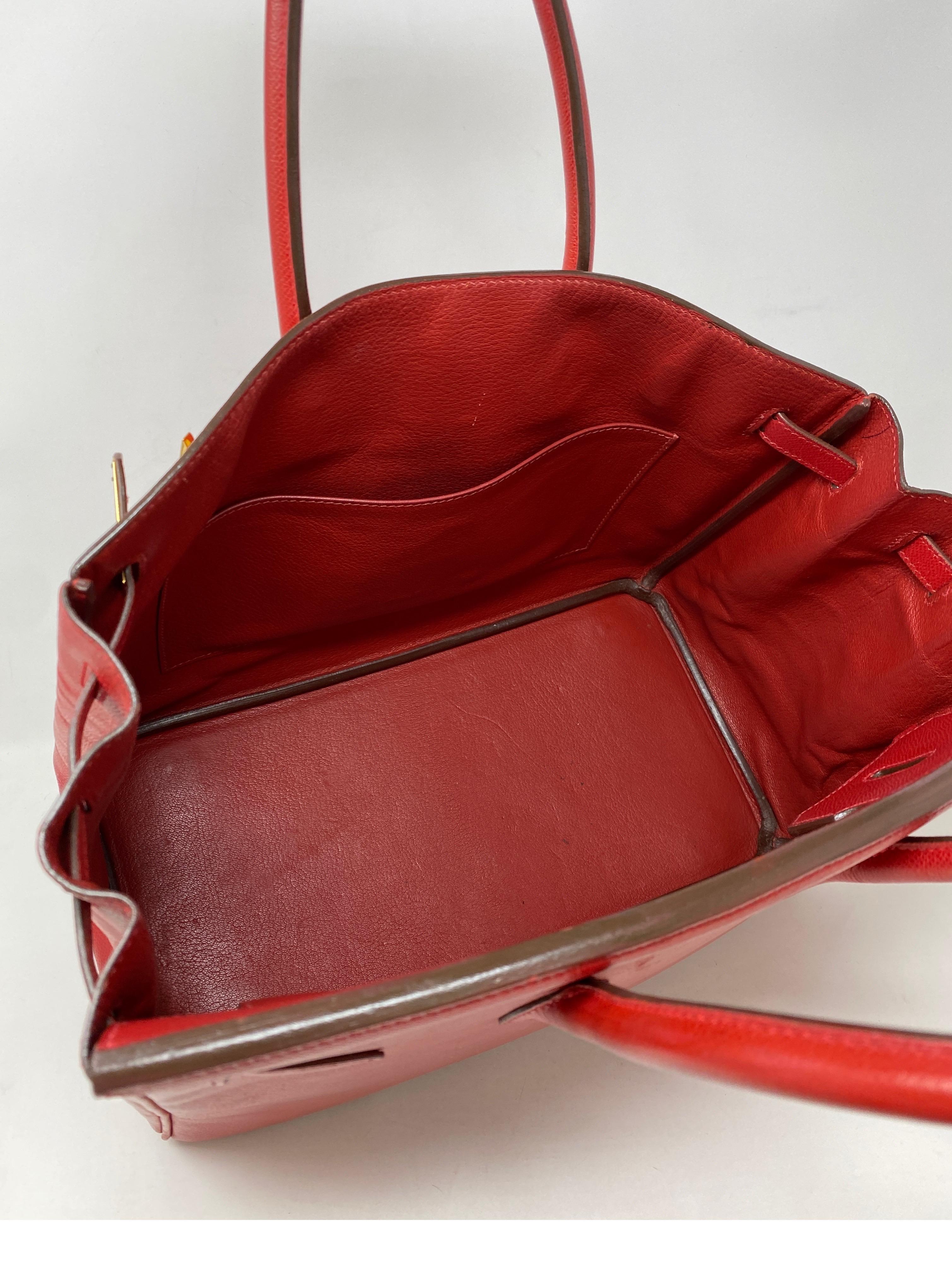 Hermes Birkin 35 Rouge Casaque Bag  14