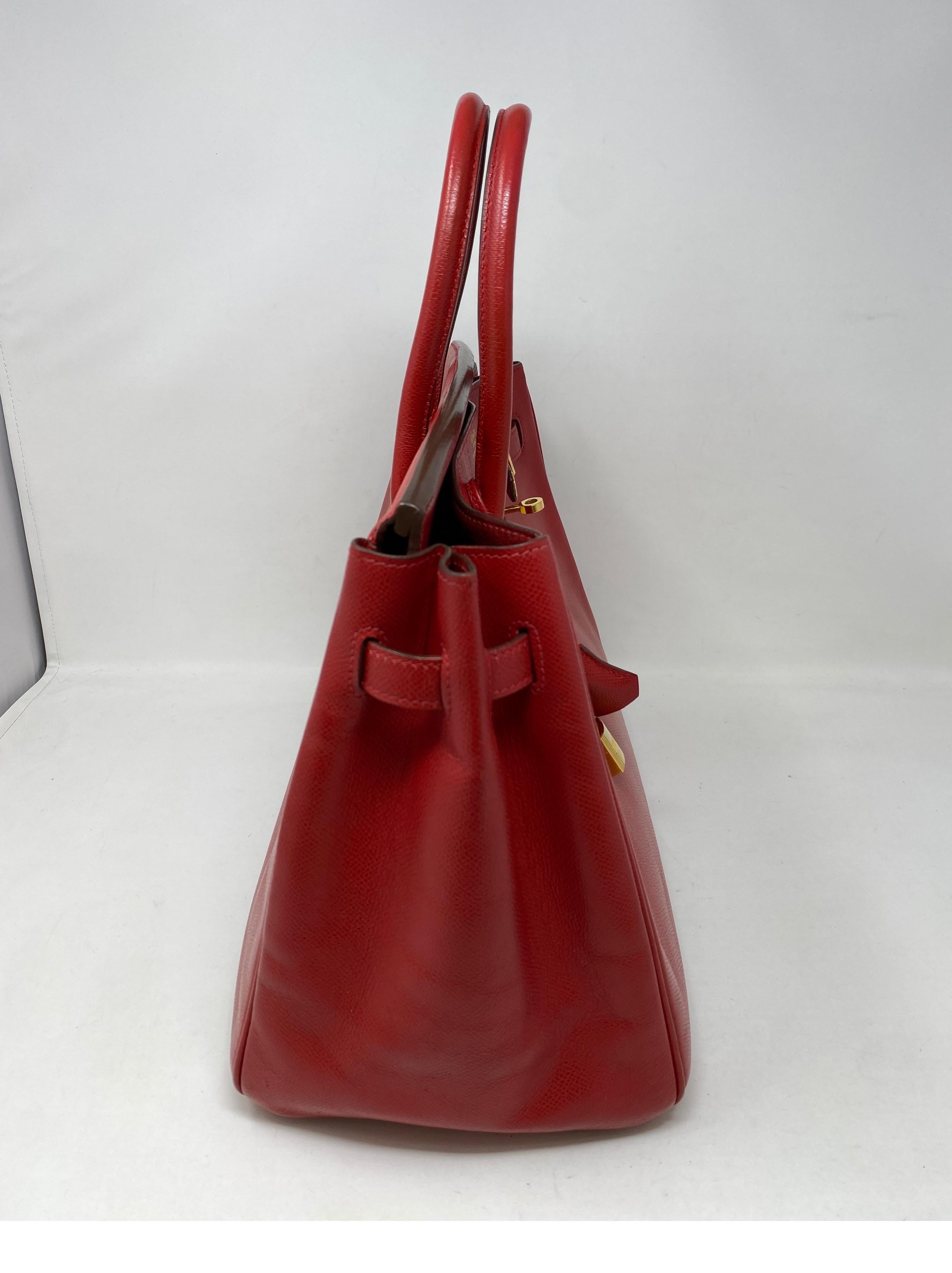 Hermes Birkin 35 Rouge Casaque Bag  In Good Condition In Athens, GA