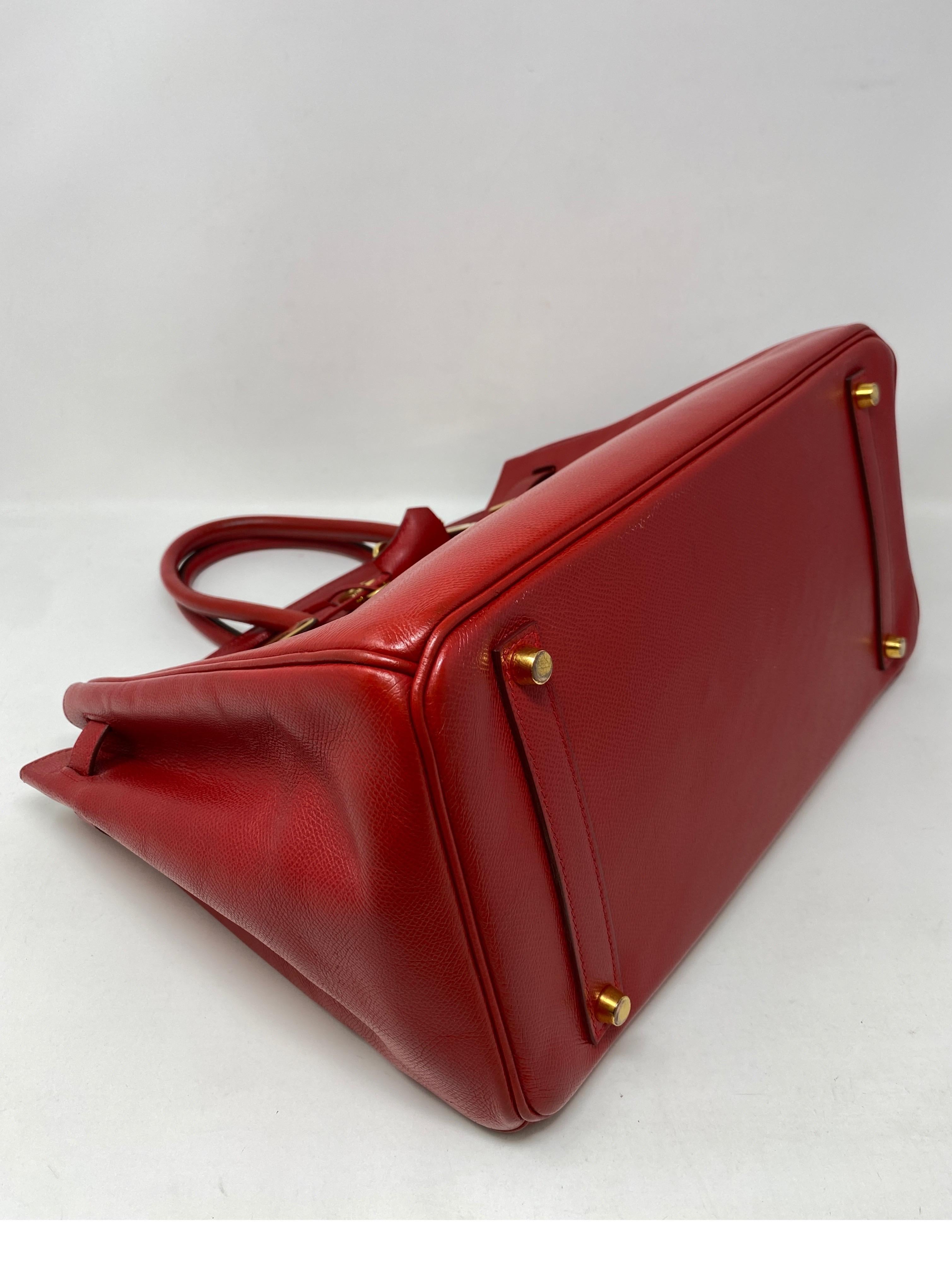 Hermes Birkin 35 Rouge Casaque Bag  2
