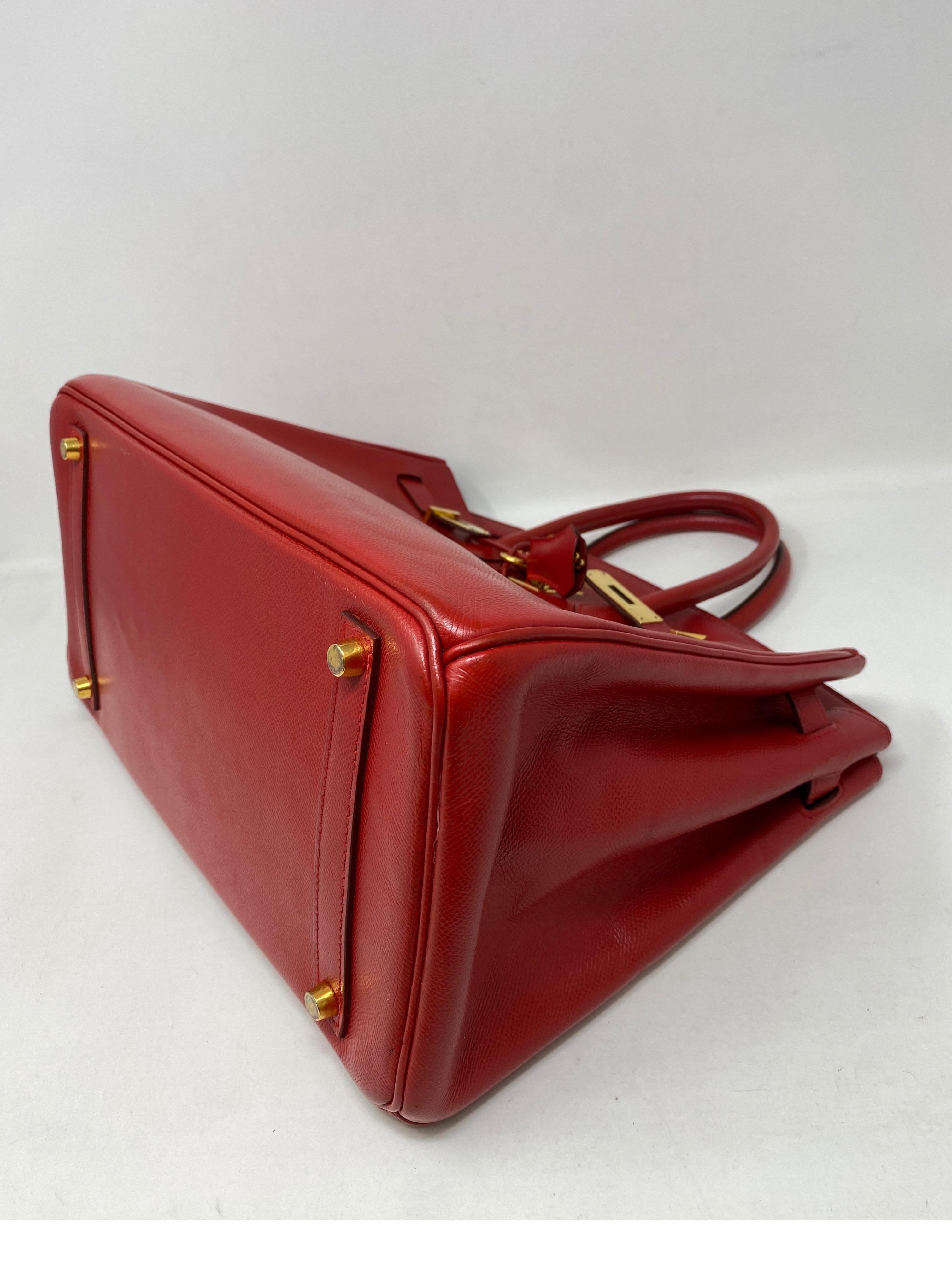 Hermes Birkin 35 Rouge Casaque Bag  3