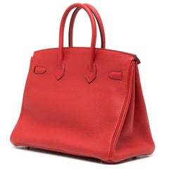 Hermès Birkin 35 Rouge Casaque Clemence PHW