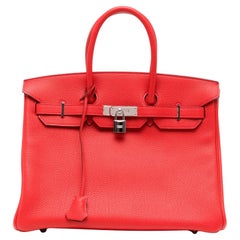Hermès Birkin 35 Rouge Casaque Clemence PHW