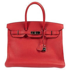 Hermès Birkin 35 Rouge Casaque Taurillon Clemence PHW