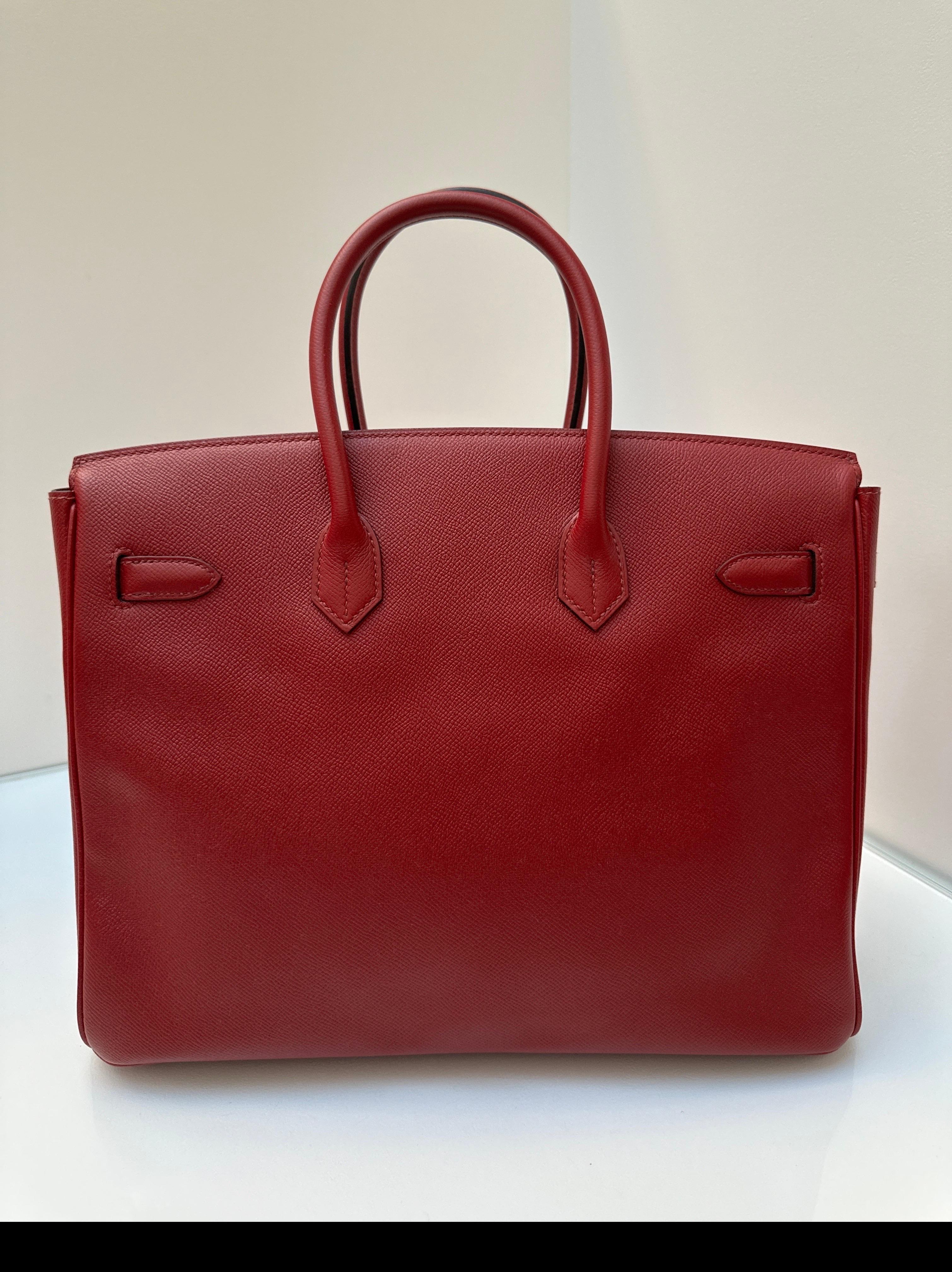 Hermes Birkin 35 Rouge Grenat en vente 9