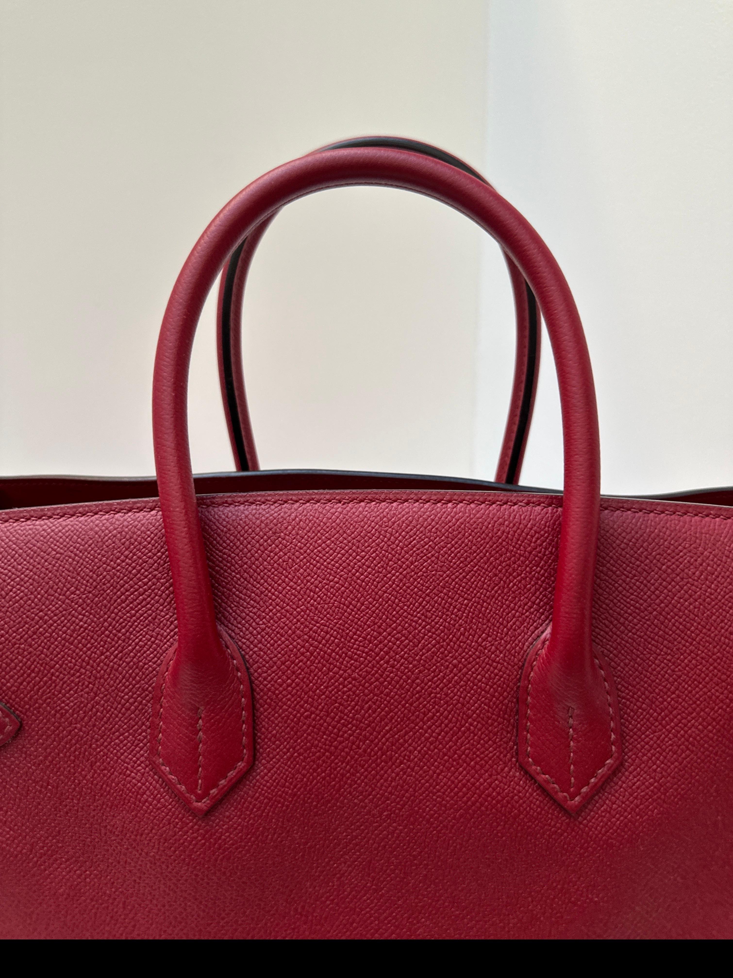 Hermes Birkin 35 Rouge Grenat en vente 10