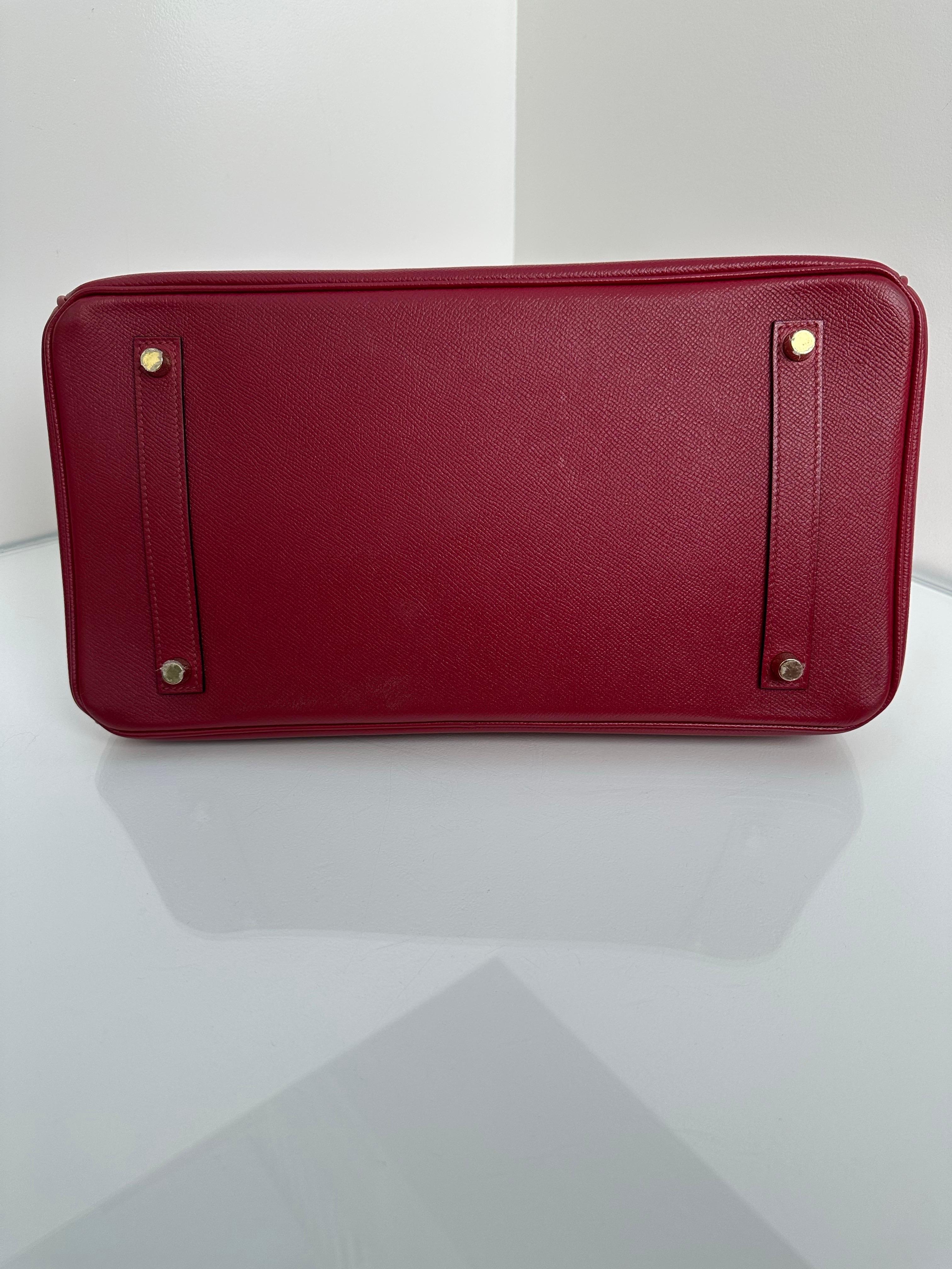 Hermes Birkin 35 Rouge Grenat Unisexe en vente