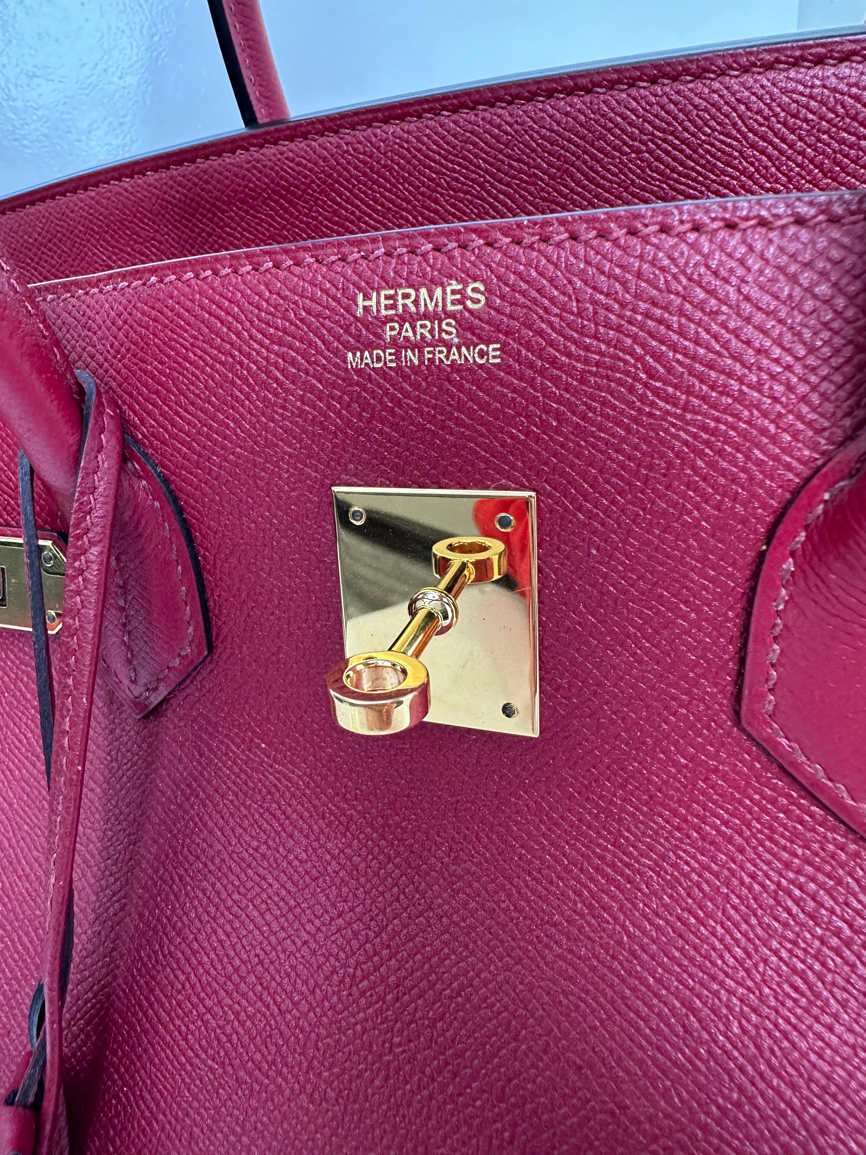 Hermes Birkin 35 Rouge Grenat en vente 2